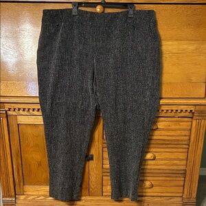 Investments II Women's Tweed Textured Wide Leg High-Rise Trouser Pants Workwear